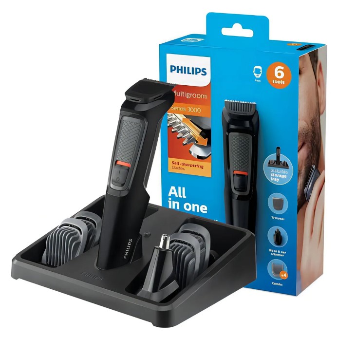 Aparador De Pelos Barbeador Philips Multigroom 6 Em 1 Mg3711